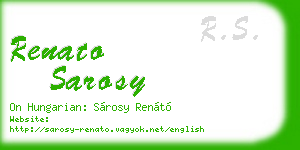 renato sarosy business card