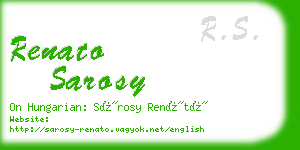 renato sarosy business card